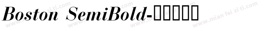 Boston SemiBold字体转换